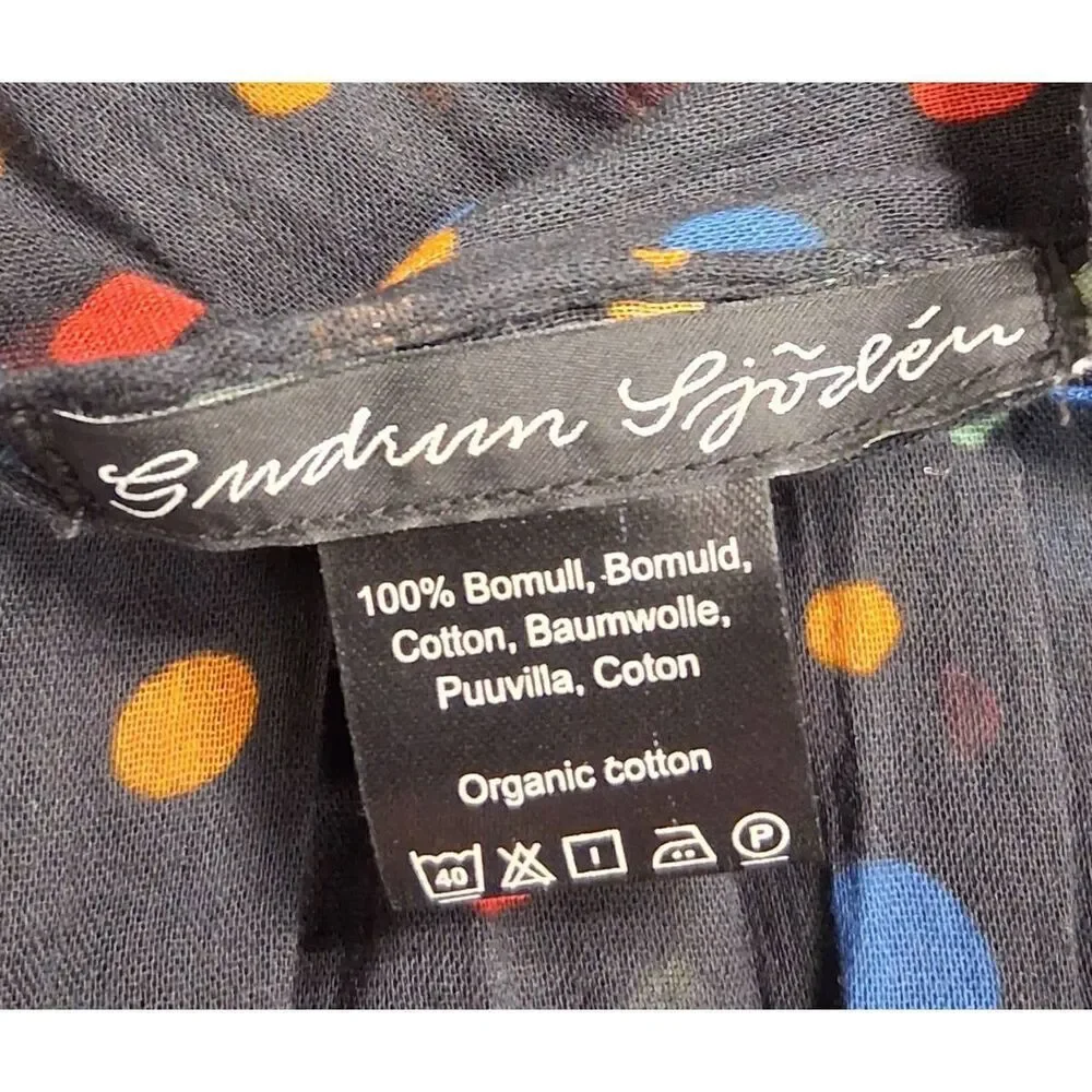 Gudrun sjoden womens long organic cotton scarf green orange black lightweight